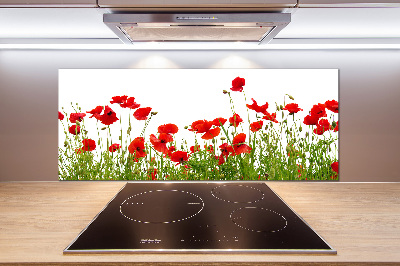 Küchen wandpaneel Mohnblumen