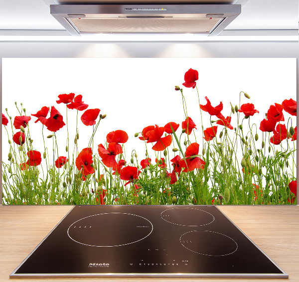 Küchen wandpaneel Mohnblumen
