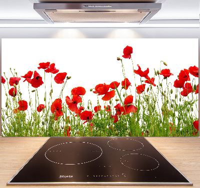 Küchen wandpaneel Mohnblumen