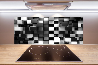 Glasrückwand für die küche Würfelabstraktion
