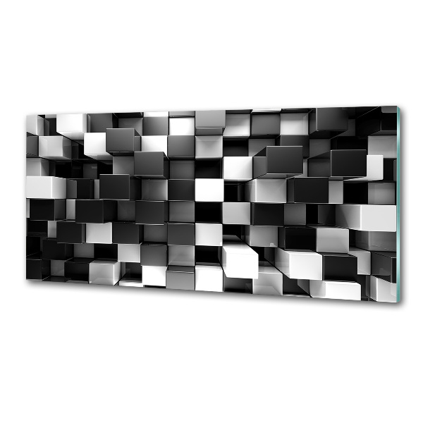 Glasrückwand für die küche Würfelabstraktion