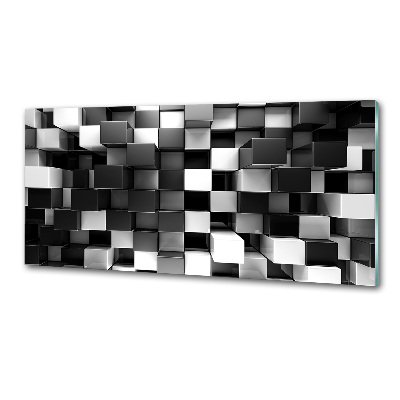 Glasrückwand für die küche Würfelabstraktion