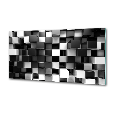 Glasrückwand für die küche Würfelabstraktion