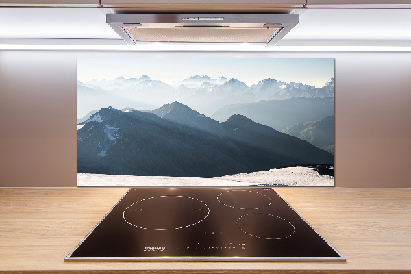 Glasrückwand für die küche Berggipfel