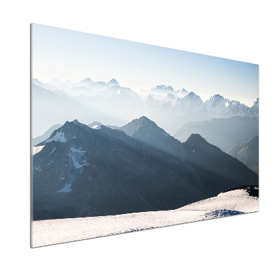 Glasrückwand für die küche Berggipfel