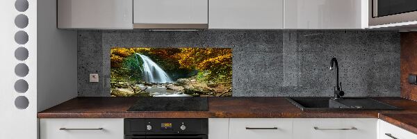 Küchen wandpaneel Wasserfall im Wald