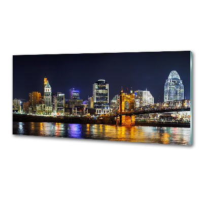 Platte für Küchenrückwand Ohio River bei Nacht