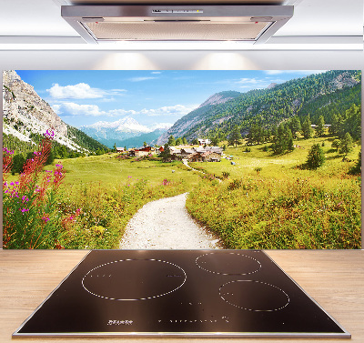 Platte für Küchenrückwand Weide in den Alpen