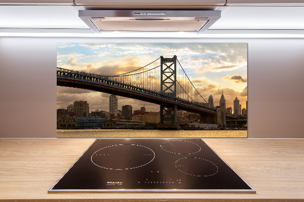 Glasrückwand für die küche Philadelphia-Brücke