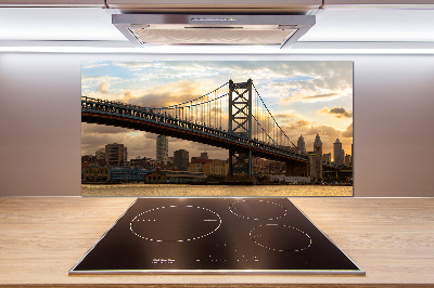 Glasrückwand für die küche Philadelphia-Brücke