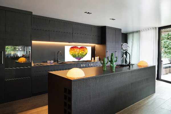 Küchen wandpaneel Gemüseherz