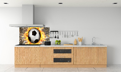 Platte für Küchenrückwand Brennende Fußballsäge