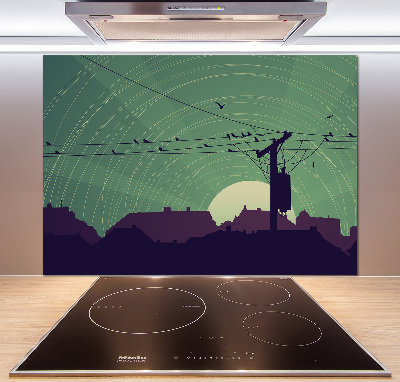 Glasrückwand für die küche Vogelstadt