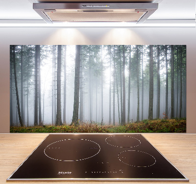 Platte für Küchenrückwand Nebel im Wald