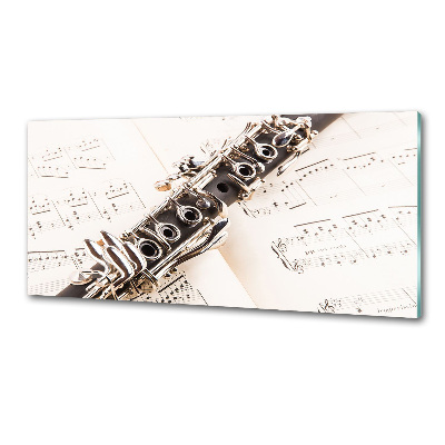 Glasrückwand für die küche Klarinette