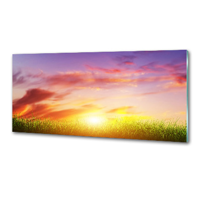 Glasrückwand für die küche Sonnenuntergang