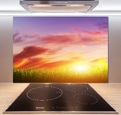 Glasrückwand für die küche Sonnenuntergang