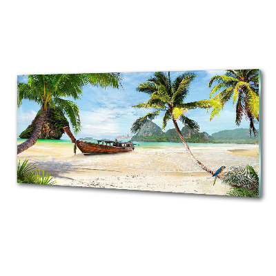 Küchen wandpaneel Palmen am Strand