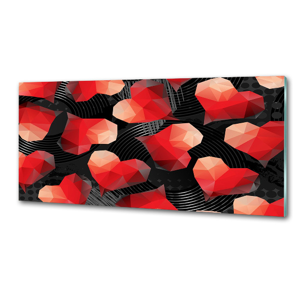 Küchen wandpaneel Geometrische Herzen