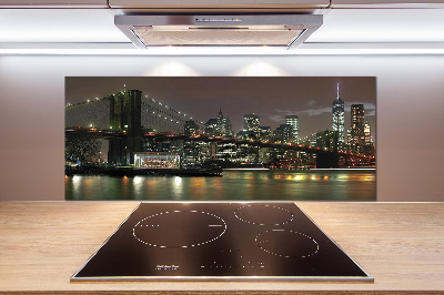 Küchen wandpaneel New York bei Nacht