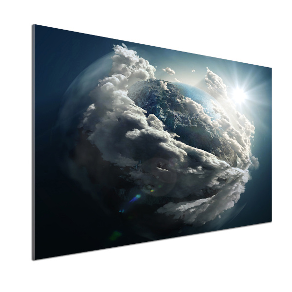 Glasrückwand für die küche Planet Erde