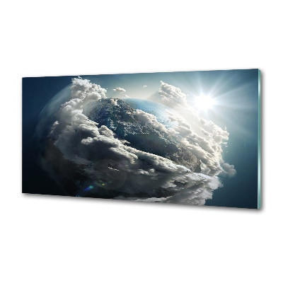 Glasrückwand für die küche Planet Erde