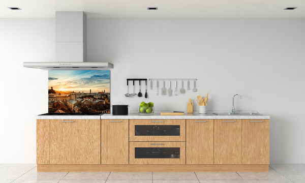 Glasrückwand für die küche Sonnenaufgang in Lemberg