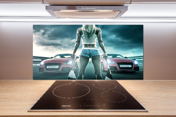 Küchen wandpaneel Der Start des Rennens