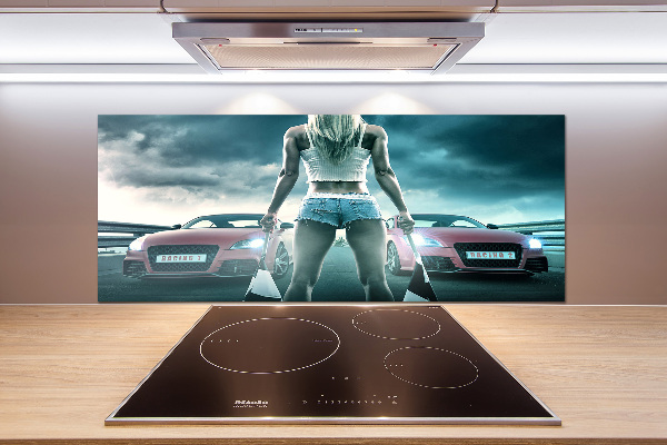 Küchen wandpaneel Der Start des Rennens