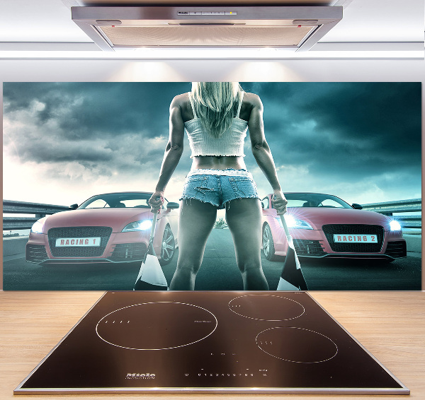 Küchen wandpaneel Der Start des Rennens