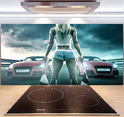 Küchen wandpaneel Der Start des Rennens