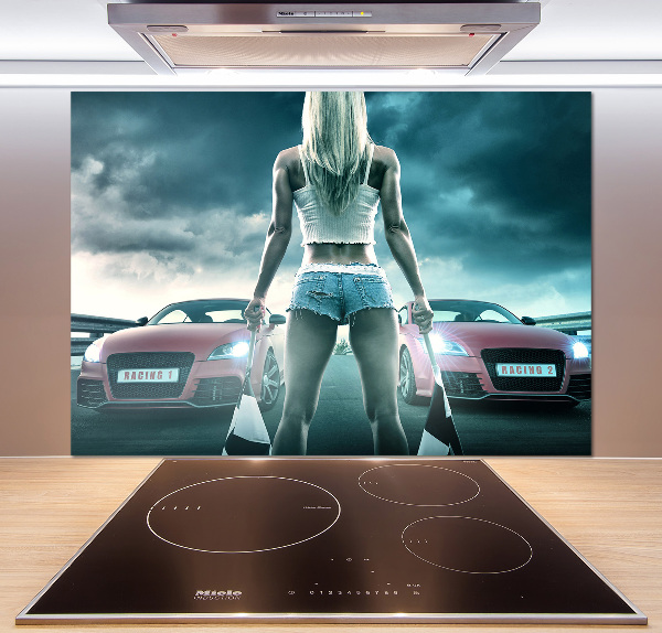 Küchen wandpaneel Der Start des Rennens