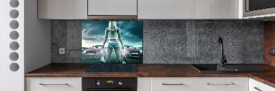 Küchen wandpaneel Der Start des Rennens