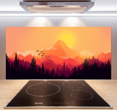 Platte für Küchenrückwand Berglandschaft