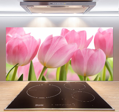 Platte für Küchenrückwand Rosa Tulpen