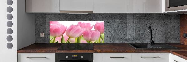 Platte für Küchenrückwand Rosa Tulpen