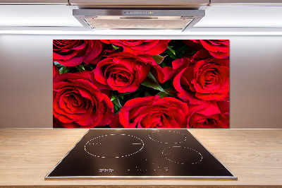 Küchen wandpaneel Rote Rosen