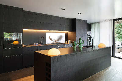 Glasrückwand für die küche Eine Feder auf dem Wasser