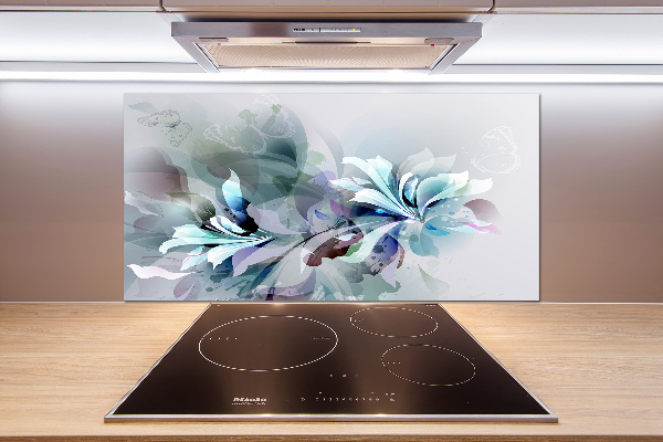 Platte für Küchenrückwand Abstrakte Blumen