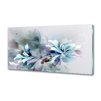 Platte für Küchenrückwand Abstrakte Blumen