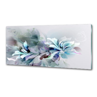 Platte für Küchenrückwand Abstrakte Blumen