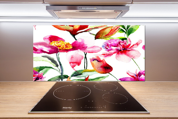 Platte für Küchenrückwand Wildblumen