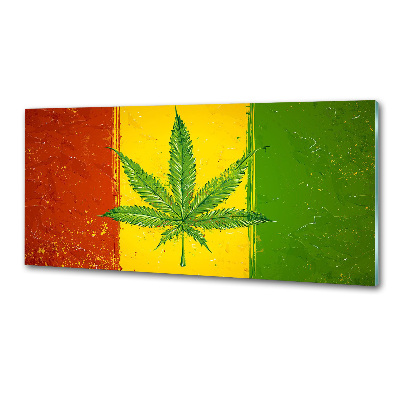 Glasrückwand für die küche Rasta-Flagge