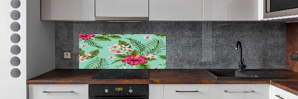 Platte für Küchenrückwand Hawaiianische Blumen
