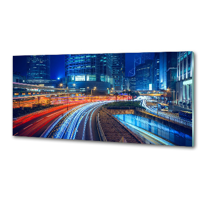 Platte für Küchenrückwand Hongkong bei Nacht