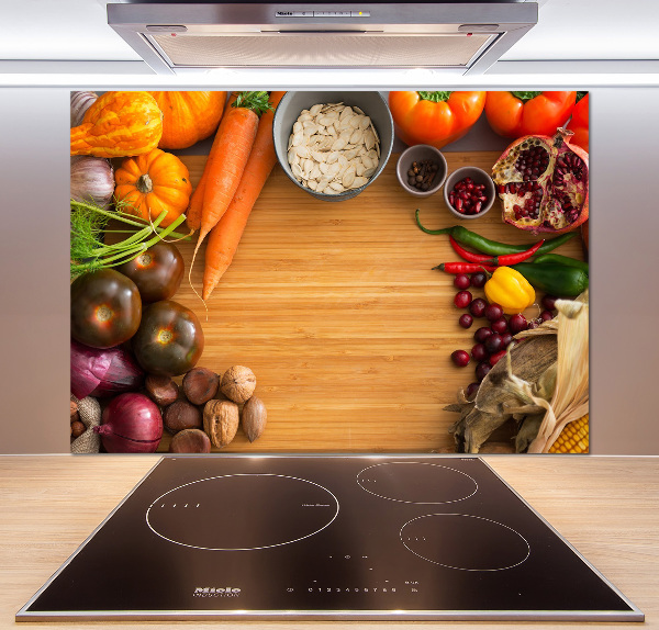 Küchen wandpaneel Herbstgemüse