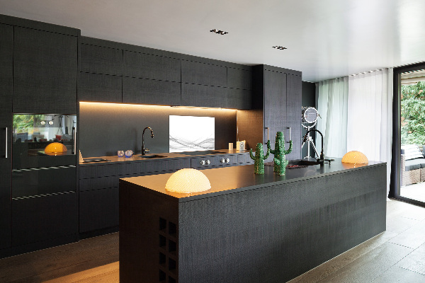 Glasrückwand für die küche Abstrakte Wellen