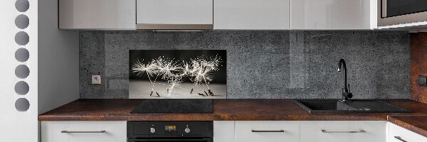 Glasrückwand für die küche Löwenzahnsamen