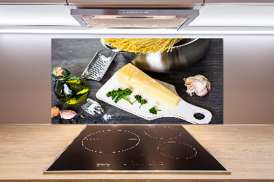 Glasrückwand für die küche Nudeln mit Knoblauch