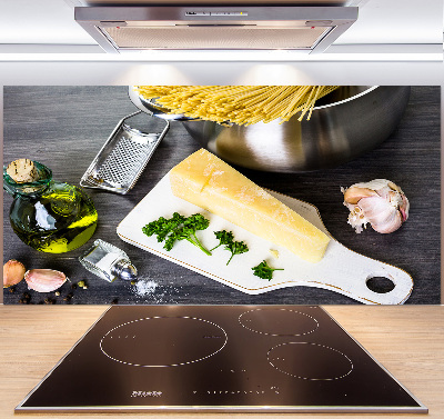Glasrückwand für die küche Nudeln mit Knoblauch